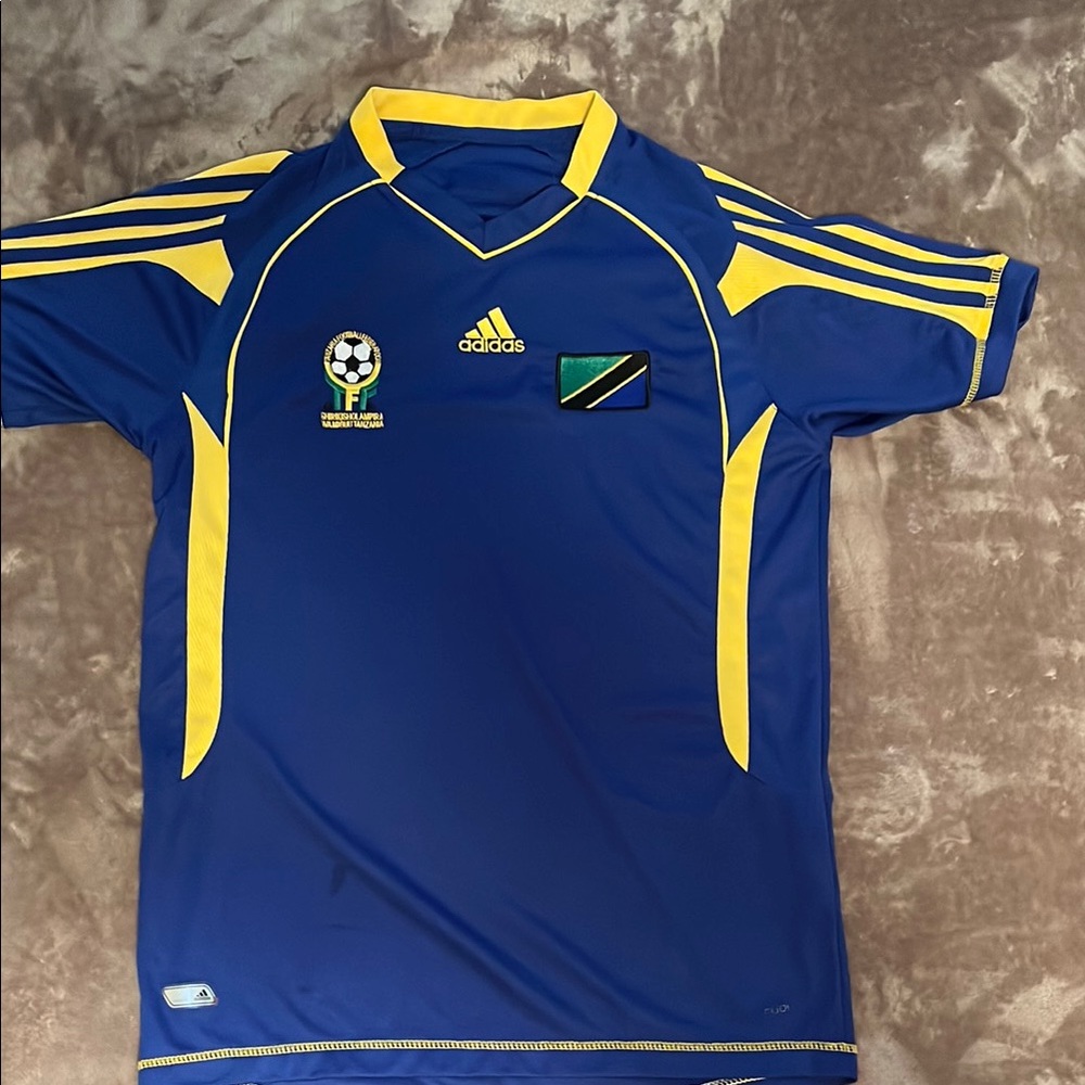 Adidas Blue and Yellow Football Jersey